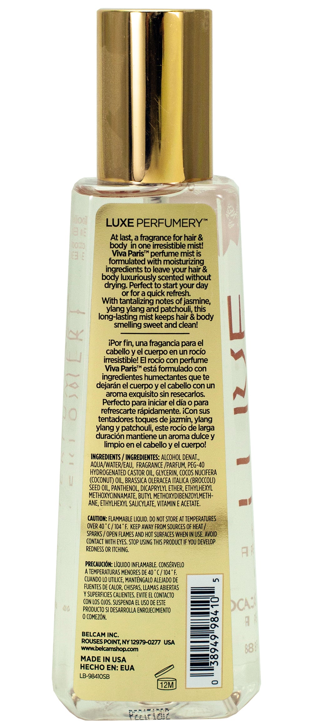 Luxe Perfumery Viva Paris Hair & Body Perfume Mist