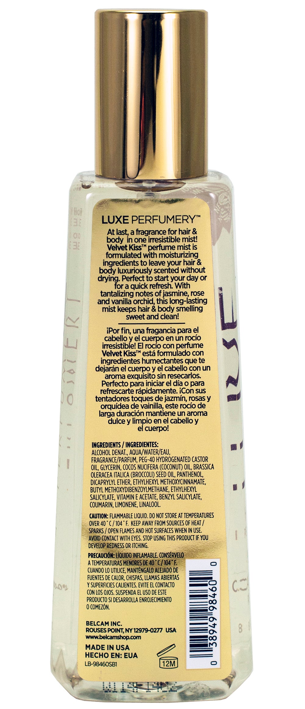Luxe Perfumery Velvet Kiss Hair & Body Perfume Mist