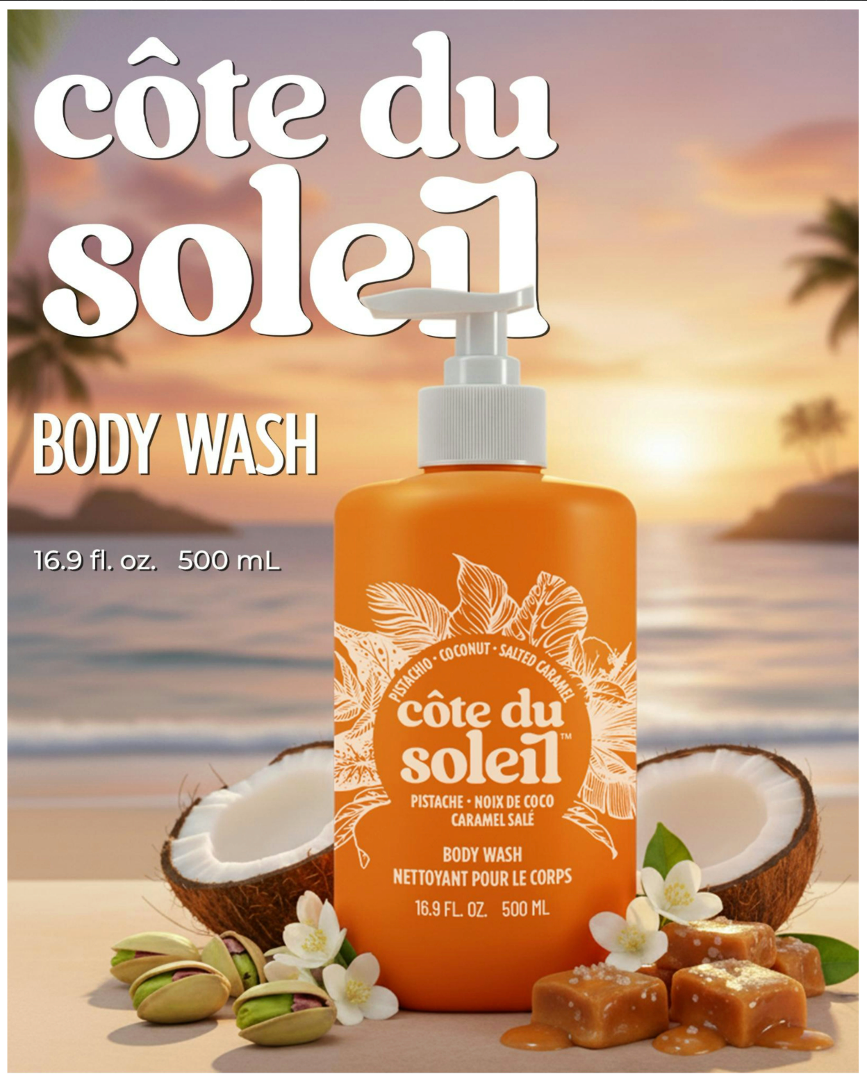 Gel douche à la pistache Côte du Soleil